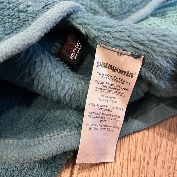 Patagonia Re-Tool Snap-T Deep Pile Fleece Pullover Turquoise Teal Women's Small - Picture 6 of 6